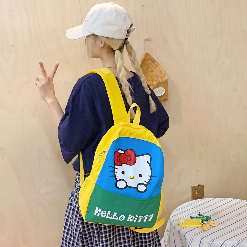 Cartoon Boys And Girls Backpack Cute Kitten Kindergarten Student Schoolbag Foreign Style Large Capacity Children'S Backpack