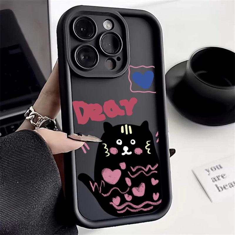 

For Samsung S25 S24 S23 Ultra S22 Plus S21 FE Case Cartoon Cat Silicone Phone Covers For Galaxy A56 A34 A54 A33 A53 A35 A55 Case Samsung A52