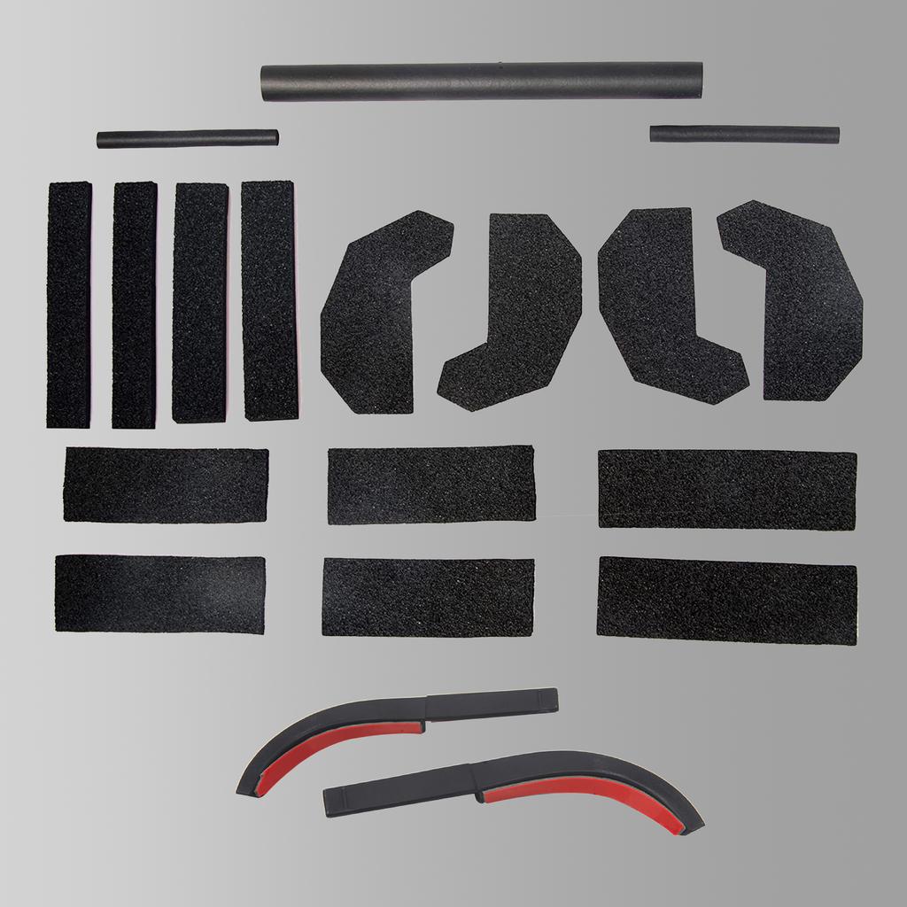 18-teiliges Auto-Hardtop-Dichtungs-Reparaturset Dach Wasser Regenabweiser Schutzschlitz Dachrinnenverlängerung für Jeep Wrangler JK 2007-2017 Zubehör