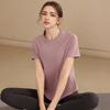 Women's Quick-Dry Short Sleeve Yoga T-Shirt - Loose, Breathable, Slimming Summer Sportswear for Running & Fitness