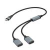 USB C Male To Two USB Female Splitter, Hubs For Laptop Tablet Telephone Gaming Consoles Devices Charging & Data Transfer
