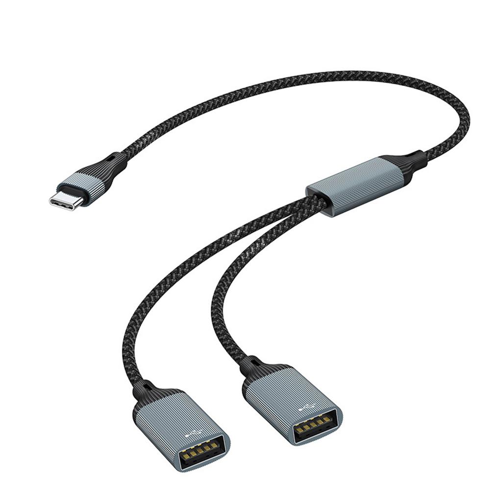 USB C Male To Two USB Female Splitter, Hubs For Laptop Tablet Telephone Gaming Consoles Devices Charging & Data Transfer