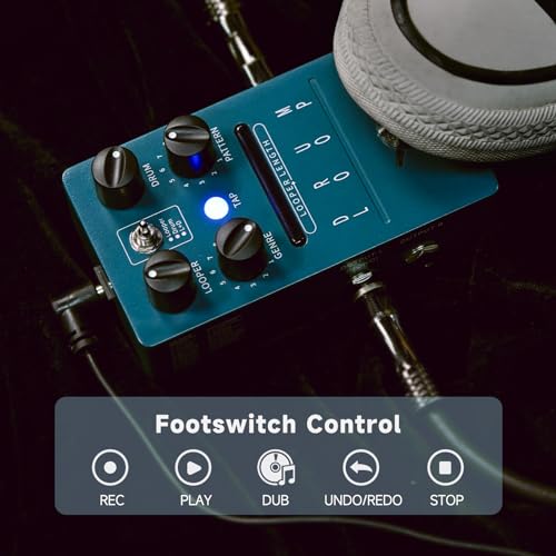 FLAMMA FS01 Drum Machine and Phrase Loop Pedal with Mix Mode, 20-Minute Looper Capacity, 121 Rhythms