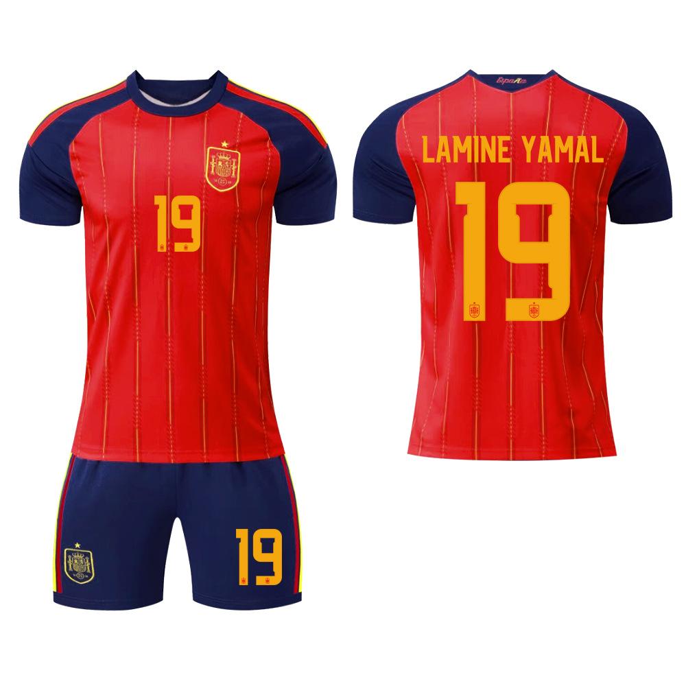 2026 World Cup Garvey Spain home No. 19 Yamal 17 Nico jersey library Brazil football jersey set 16#