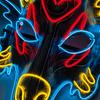 Halloween Light Up Fashion Neon Animal Mask Luminous LED Wolf Mask Half Face Glowing Masquerade Party Mask Costume