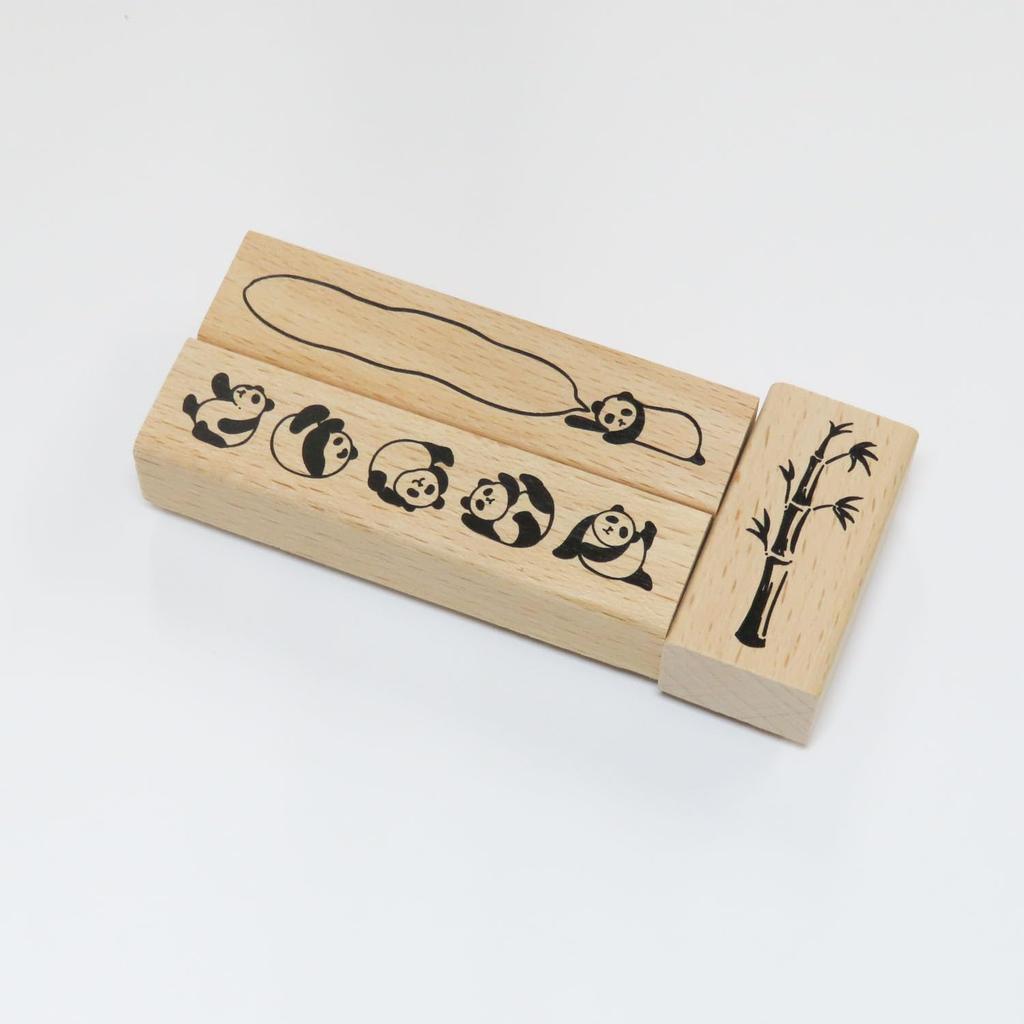 Taiyo Tomar Panda Rubber Stamps (3-Pack) RT-panda-S09