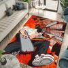 Chainsaw Man Anime Character Print Flannel Area Rug Non-Slip Soft Floor Mat For Couch Bedroom Living Room Indoor Home Decor Gift