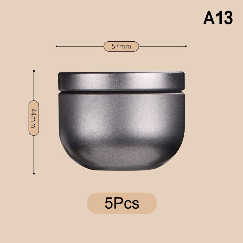 1/5Pcs Portable Tea Canister Mini Empty Pot Tea Box Candy Round Cans Thickened Iron Herb Sealing Jar Spice Storage Organizer