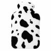 Cow Print Hot Water Bag Explosion-proof Hand Warmer Soft Warm Water Bottle  For Adults