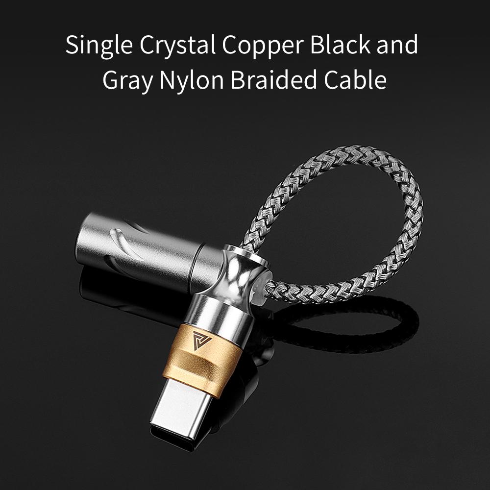 QKZ CX31993 USB Type-C To 3.5mm Audio Interface Headphone Amplifier HiFi DAC Earphone Sound Amplifier 32bit 384kHz Audio Adapter