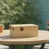 Hinged Lid Wooden Novelty Item Interactive Box Wood Grain