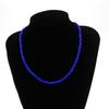 2022 European & American Rainbow Rice Bead Pendant Necklace: Summer Handmade Pure Color with Short Snake Bone Design