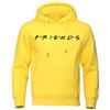 Friends Printed Funny Hoodie Men Fashion Casual Clothing Loose Oversized Hooded Personality Comfortable Sweatshirt Fleece Coats
