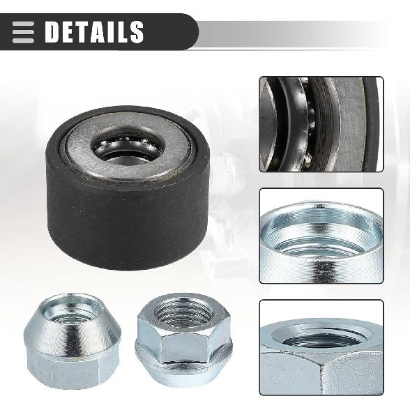 Motoforti Universal Wheel Stud Taller Tool, Tire Stud Tool, M12X1.25 M12X1.5 M14X1.5, Iron, With 3/4" Hex Wheel Lug Nuts, Silver Tone, 1 Set