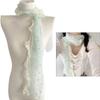 Elegant Chiffon Scarf With Dot And Lace Edging Soft Airy Fabric Multipurpose Neck Wrap Travel Essential For Daily Use