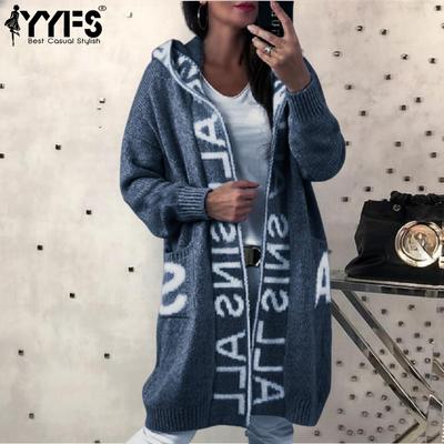 Women's Fashion Casual Fall Winter Long Sleeve Hooded Sweaters