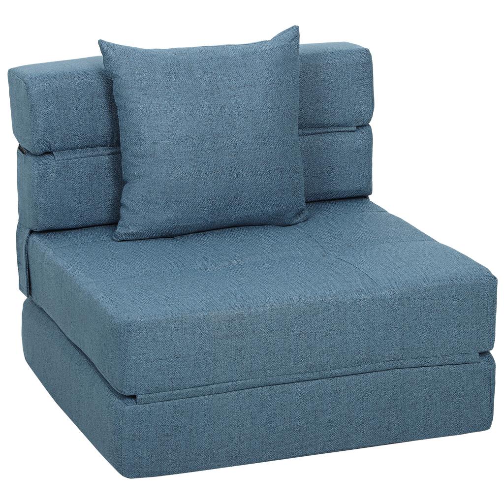 Sleeper Chair Recliner Guest Bed, Removable Cover, 70 cm x 70 cm x 61 cm, Dark Blue