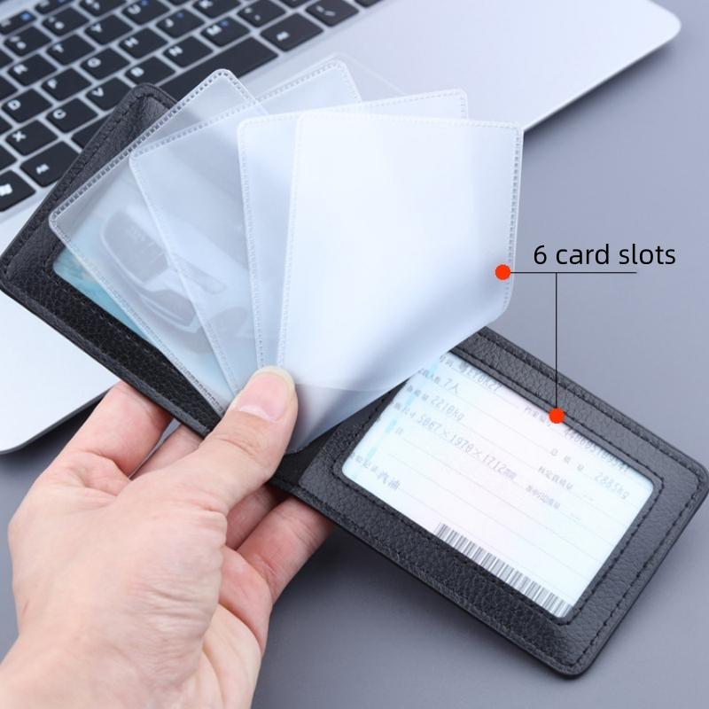 1/2/3/4card Slots Pu Leather Driver License Holder On Cover For Car Driving Documents Business Id Pass Certificate Folder Wallet