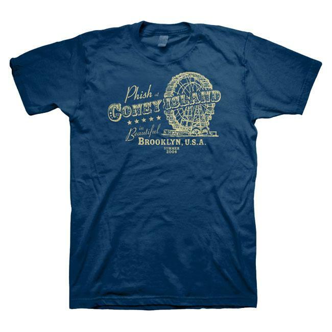 Phish Coney Island Navy Adult T-Shirt XXXL