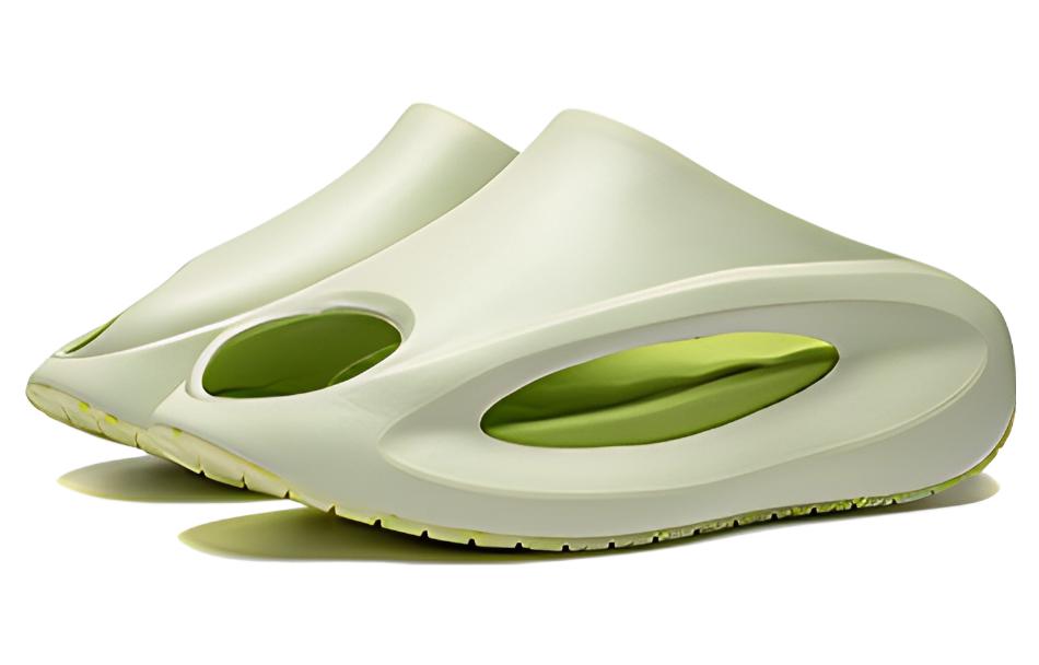 Li Ning Yun You Slay Comfortable Quiet Abrasion Resistant Slide Slippers Unisex Light Fruit Green AZST001-7