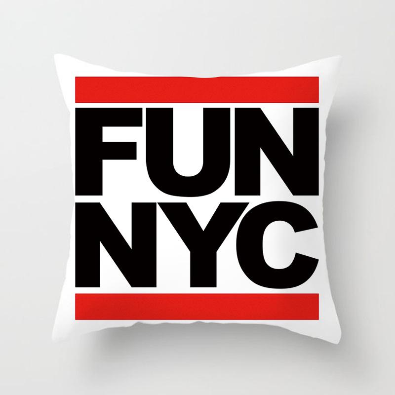 Blue Print Nordic Style Cushion Car Sofa Cushion Pillow Lumbar Cushion Cover Home Furnishings