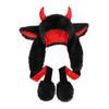 Plush Yak Ear Hat Winter Warm Hat Pullover Skull Hat Roleplay Party Costume Hat Unisex Skull Hat Cold Weather Hat