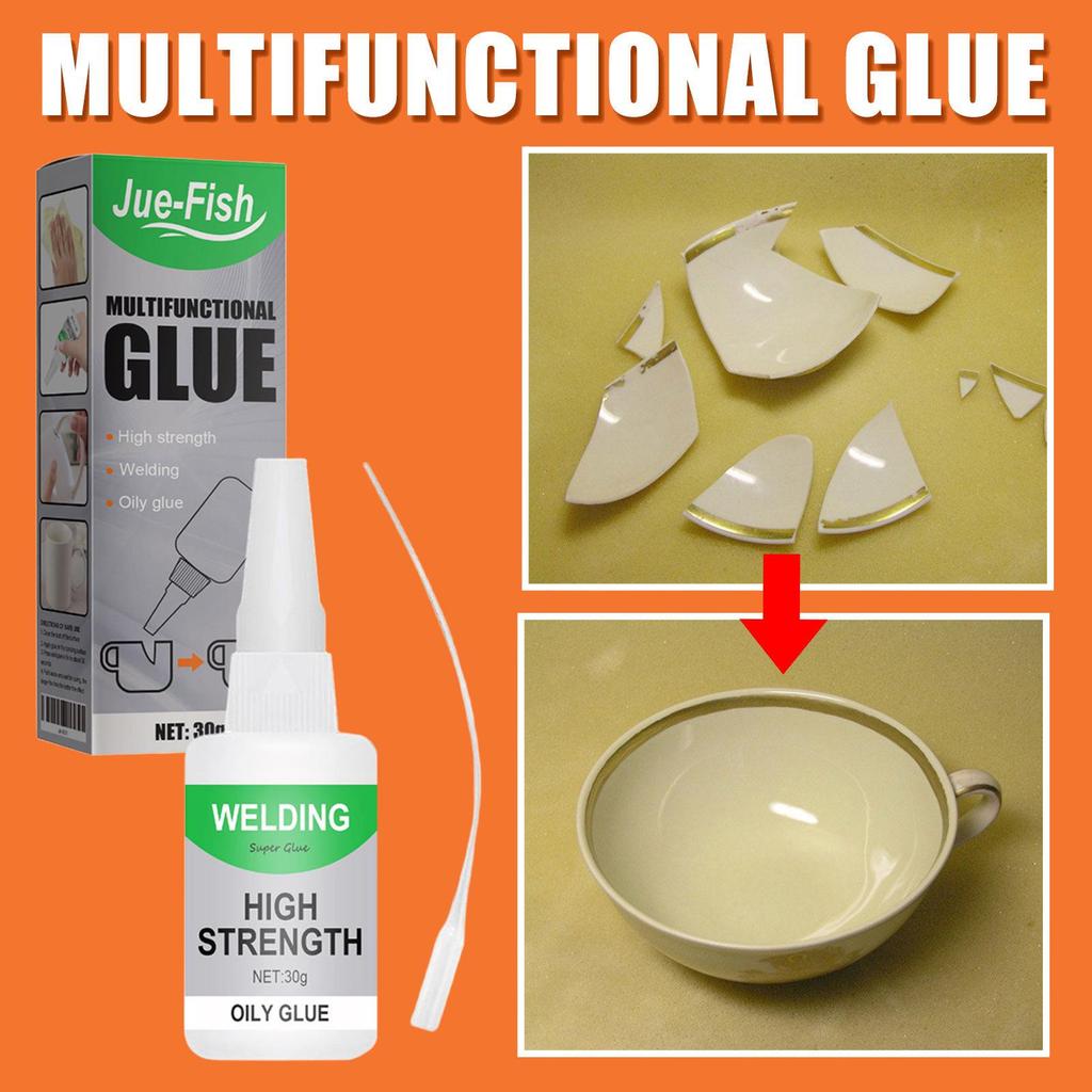 JUE FISH Universal Quick-Dry Waterproof Glue for Ceramic, Glass, and Wood