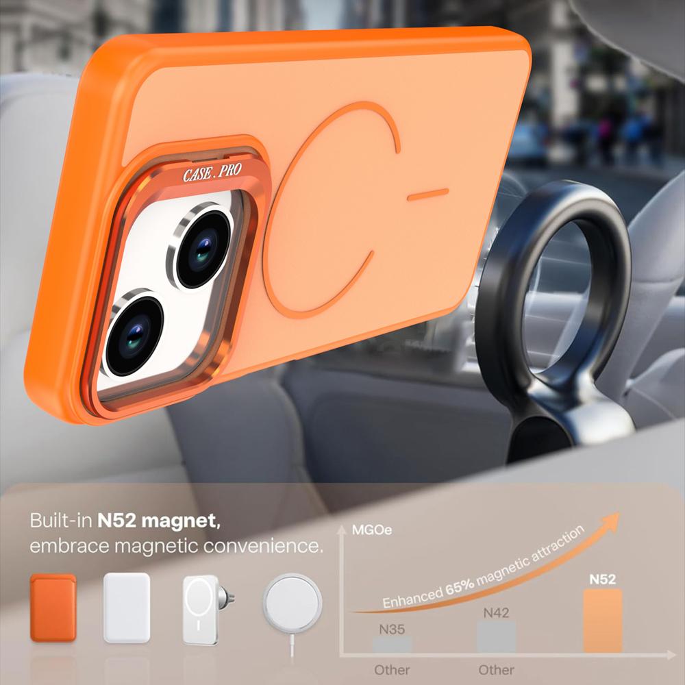 KEYSION Matte Hautgefühl Linsenständer Handyhülle für Magsafe für ZTE Blade A35E Magnetische Stoßfeste Rückabdeckung für ZTE Blade A35E