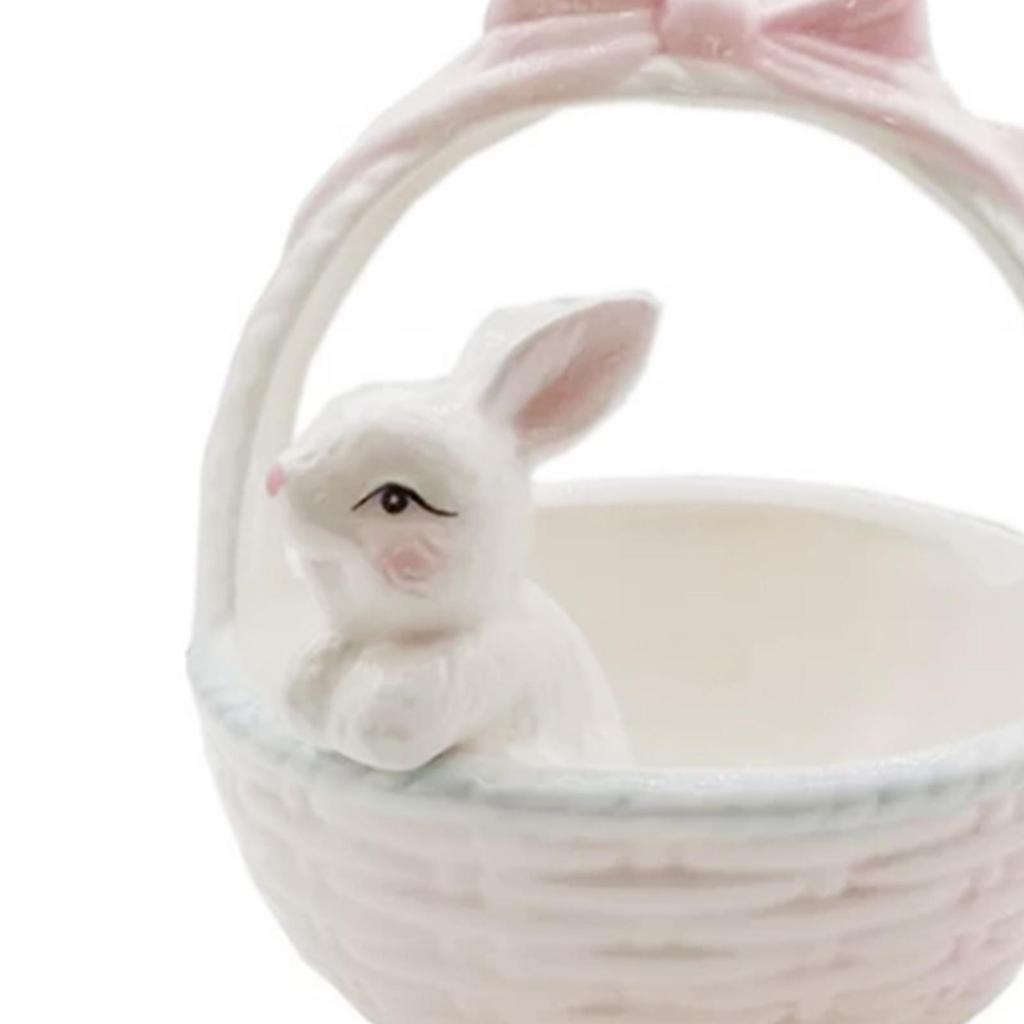 Ceramic Rabbit Easter Basket Porcelain Bunny Bowls Party Supplies Tableware Animals Ornaments Candy Serving Bowls Holiday Gift