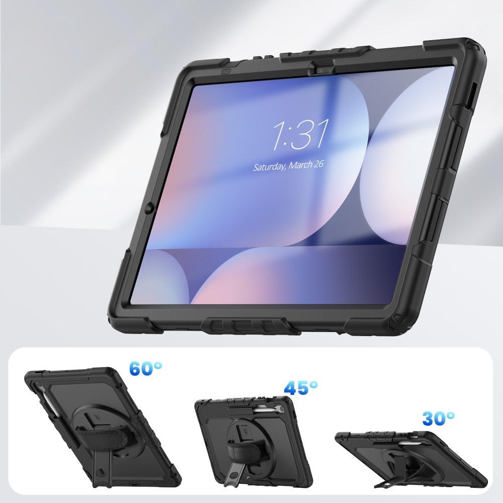 Case for Samsung Galaxy Tab S10 FE+ (SM‑X620/X626B) - PET film and shoulder strap - black