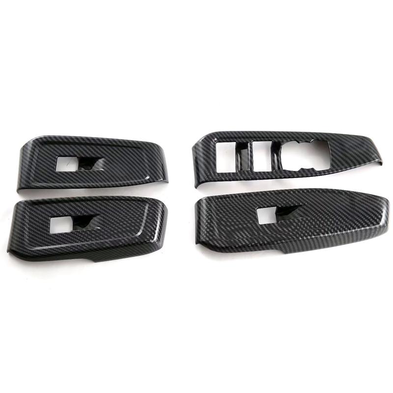 For Ford Ranger 2024 Car Accessories ABS Car Door Window Lift Switch Cover Trim 4pcs