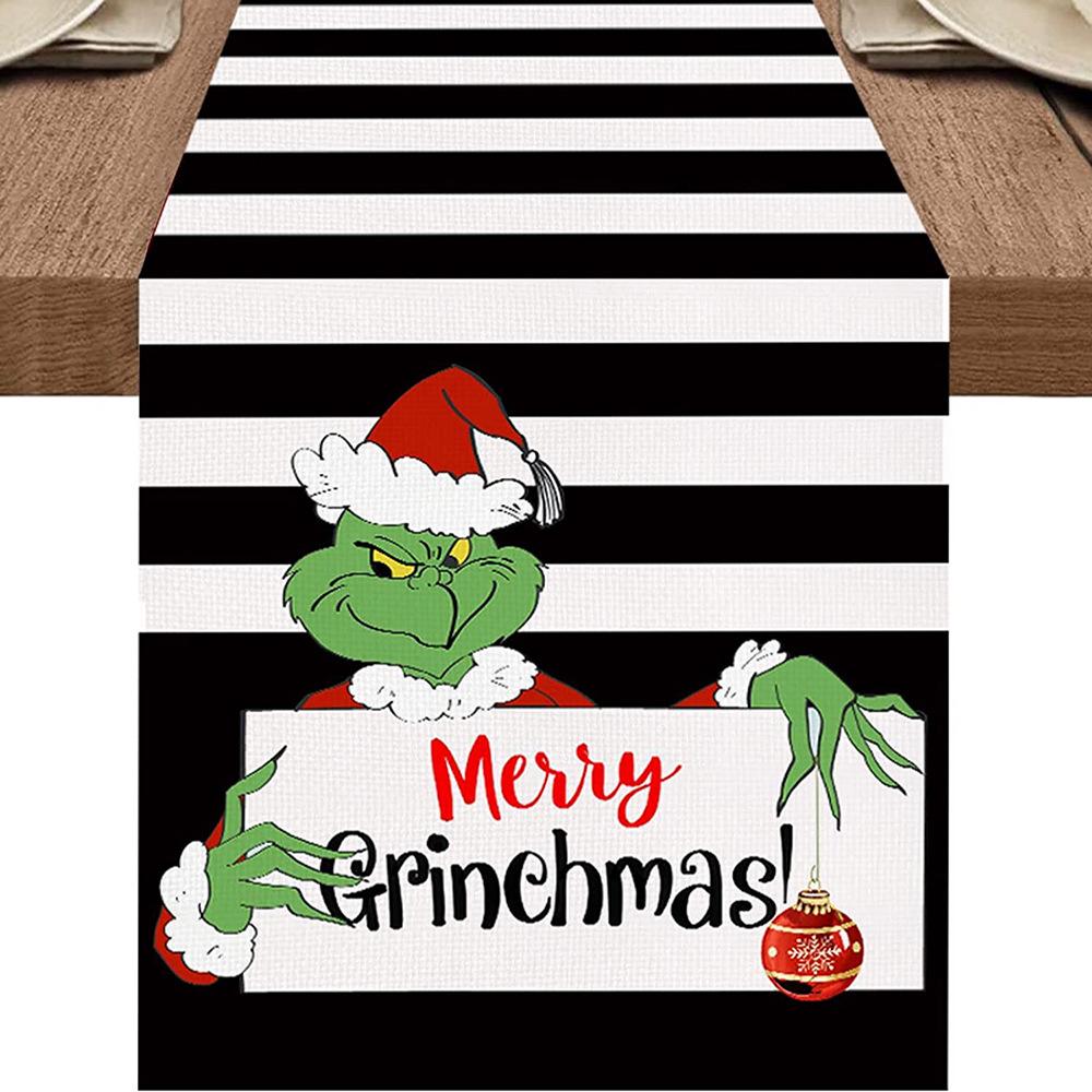 Red Buffalo Plaid Farmhouse Table Runner: Christmas Truck Design for Dining Table Décor