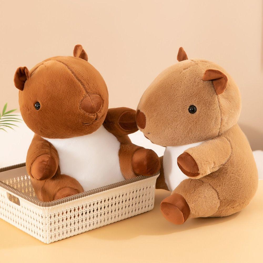 

Cute Doll French Fries Capybara Plush Toy Simulation Capybara Plush Doll Home Decor коричневий