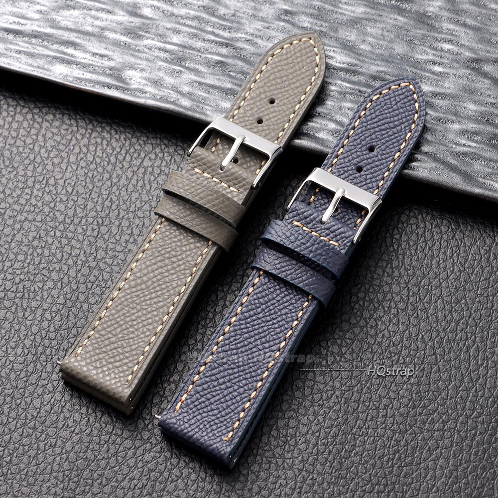 Cowhide Leather Watch Strap Vintage Handmade Wristbelt for Seiko for Omega Bracelet 18mm 19mm 20mm 22mm Quick Release Watchband