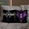 B-Black S-Sabbath Ozzy Pillow Case For Sofa Decor Car Office Room Printing Cushion Cover Decorations and Protector
