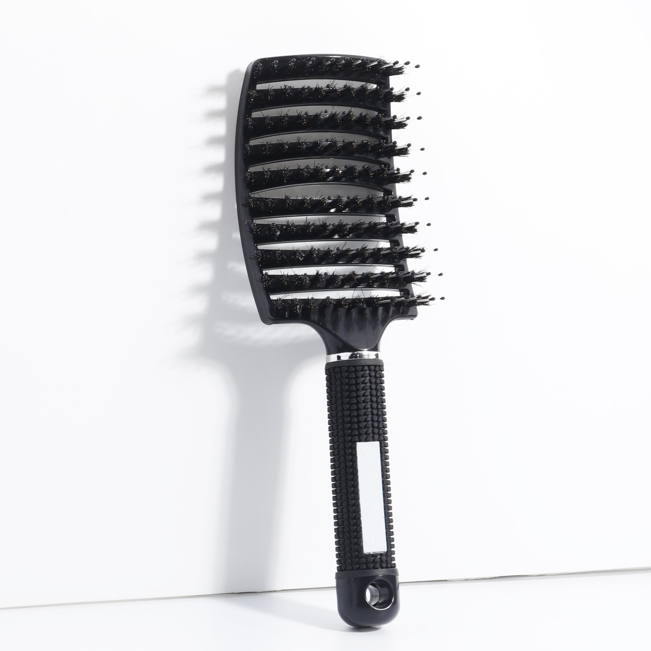 

Detangling Hair Brush Bristle&Nylon Women Wet Massage Comb Curly Hairdressing Salon Styling Tools Special for real hair wigs
