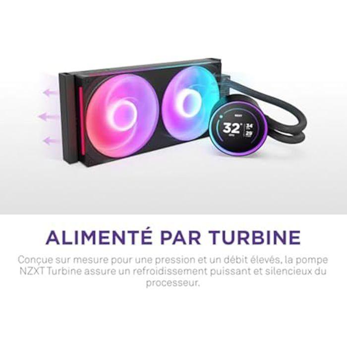 NZXT Kraken Elite 280 RGB - Refroidisseur De Liquide CPU AIO - Radiateur 280mm - Ventilateur F280 RGB - IPS LCD 2,72