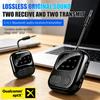 3.5mm AUX LCD Car Bluetooth 6.0 Audio Receiver & Transmitter Adapter 2 in 1,aptX-Adaptive/HD/LL AAC Low Latency HIFI Wireless Audio Adapter for PC TV