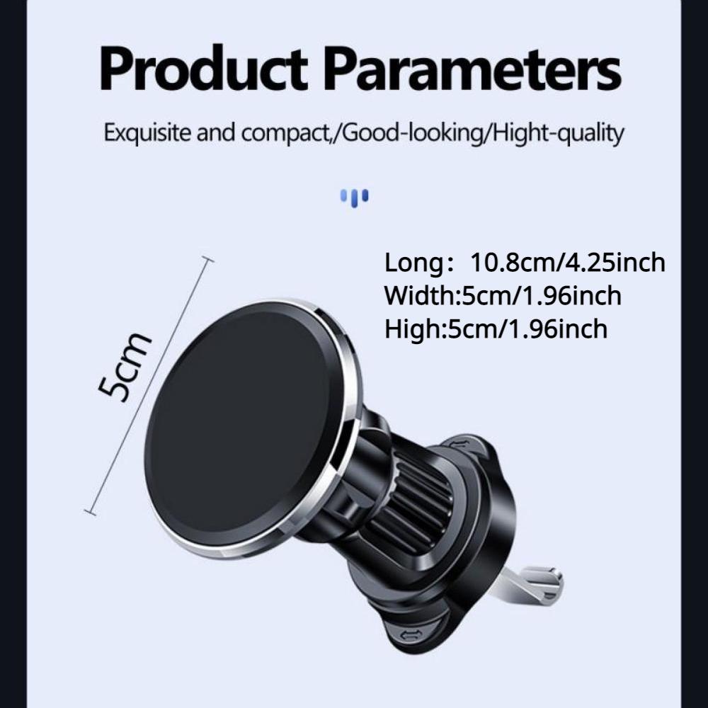 General Magnetic Car Air Outlet Mobile Phone Holder 360 ° Rotation Car Air Outlet Fixture Strong Magnetic Mobile Phone Holder