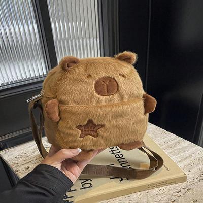 Roztomilá dětská plyšová crossbody taška ve tvaru delfína, imitující lehkou tašku přes rameno pro každodenní dojíždění, s nastavitelnými ramenními popruhy a zapínáním na zip