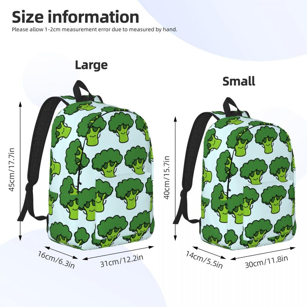 Cute Broccoli Backpack Hot Sale Daypack Large Capacity Kids BookBag School Bag Shoulder Bags for Men Women