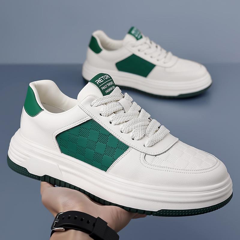 Tide shoes 2025 spring and summer breathable little white shoes board shoes platform shoes soft soles casual sports men's shoes 2025