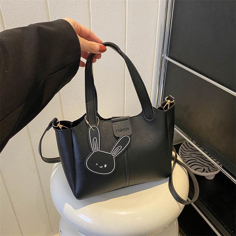 2025 Summer New Fashion Simple Large Capacity Portable Bucket Bag Feeling Foreign Small Bag Women's Shoulder Messenger Bag