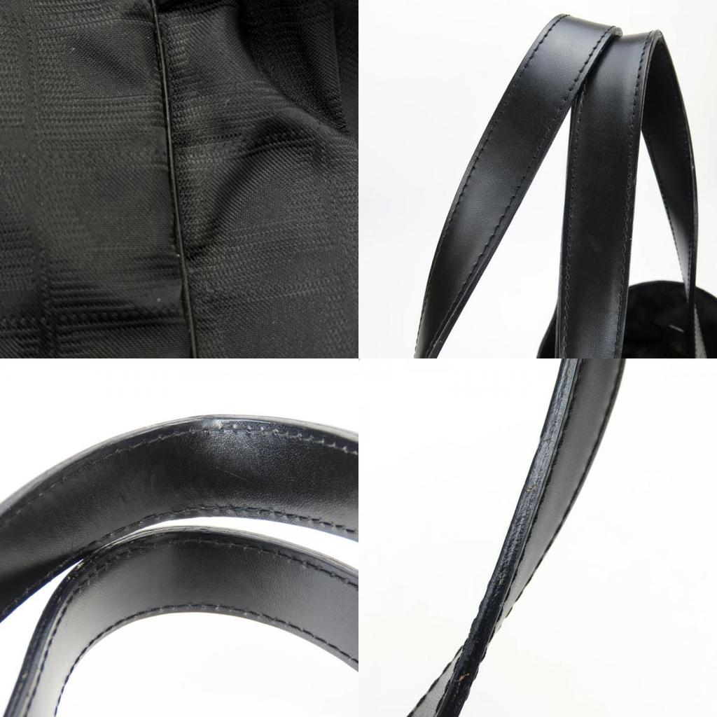 Used CHANEL Tote Bag New travel line COCO Mark Jacquard nylon/leather black 9th