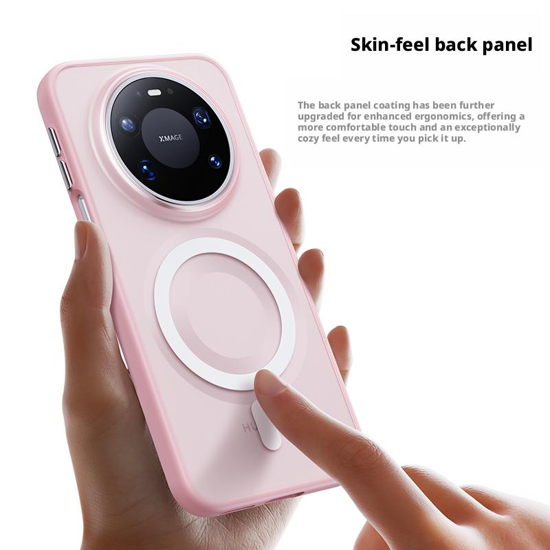 For Huawei Mate 80 Pro Max,80/80RS/80 70 60 Pro Plus,Case Skin-feel Matte Translucent 360° Holder Ring Magnetic Protective Cover
