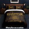 Zestaw pościeli z wzorem Led Zeppelin 1 poszewka na kołdrę + 2 poszewki na poduszki Miękka oddychająca domowa pościel