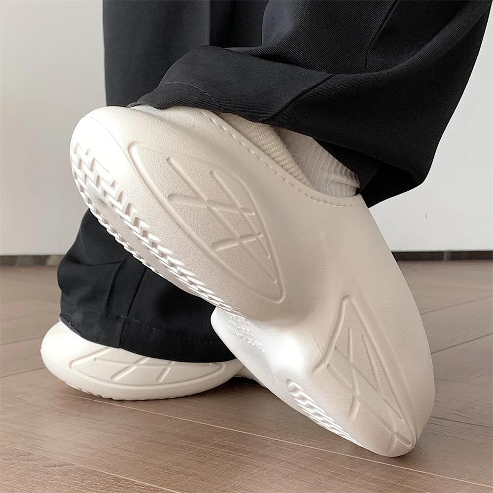 Fashion Cotton Slippers Ladies Winter Warm Home Cotton Shoes Waterproof Garden Shoes Indoor Non-slip Simple Shoes