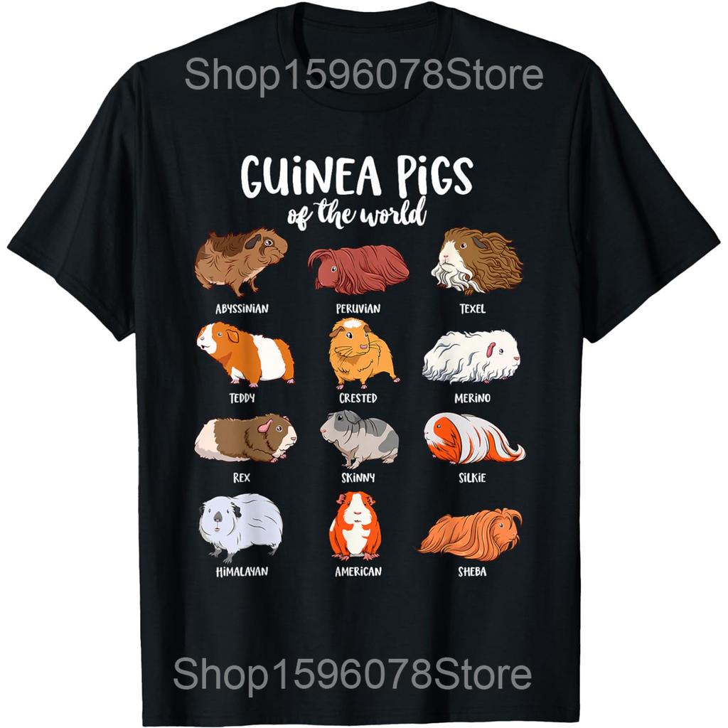 My Spare Time Guinea Pig Funny T Shirts Men Women Pure Cotton Humor Streetwear Tee Shirt Short Sleeve Unisex Loose Clothing