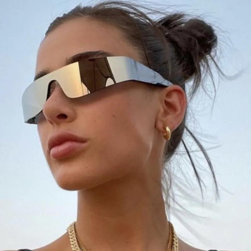 Y2K Sunglasses Men Sports Sun Glasses Women Vintage Wrap Around Shades Fashion Punk Goggle Eyewear Lunettes eil Homme
