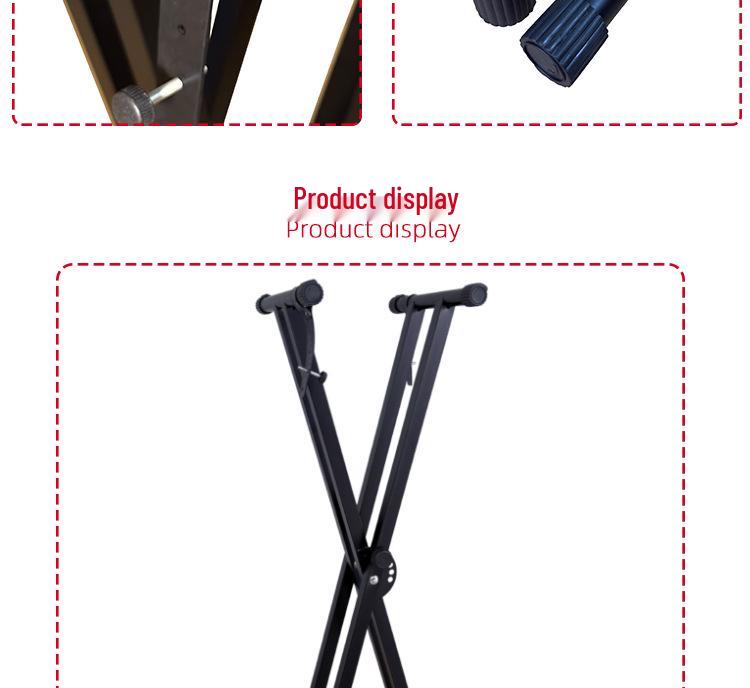 Doppelrohr Elektronische Keyboard & Guzheng X-Ständer, Doppellagig & Faltbares Design, Sandmaltisch